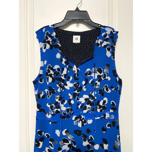 Cabi Cobalt Jungle A-Line Asymetrical Hem Midi Dress in Blue Size M - Picture 7 of 16